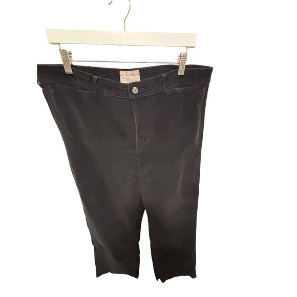 Everlane Pants - Everlane Black Corduroy Straight Leg High Rise Pants Size 16